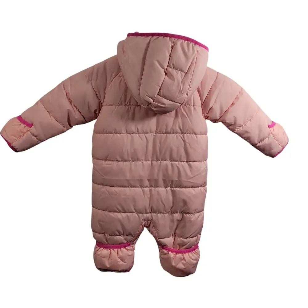 Converse Pink Infant Puffer Bunny Snow Suit Size 6 Months 21626-1281